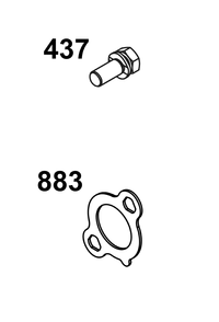 Exhaust Group Diagram and Parts List for 295347-1275-G1  Briggs and Stratton Engine